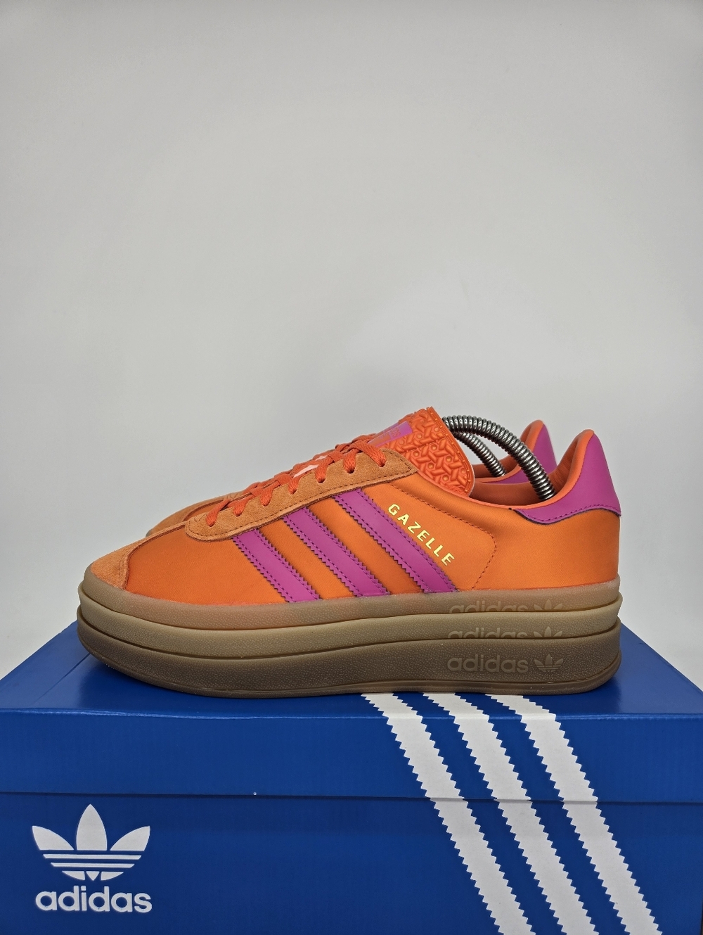Adidas Women's Gazelle Bold Ji2703 Orange Semi Lucid Fuchsia Shoes Size 7.5 New